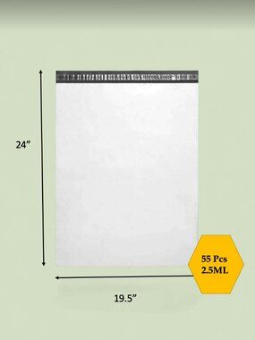 55 Large Self Seal Envelopes Poly Mailers 19.5"x24" Shipping Bags